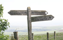 Signpost on a country walk
